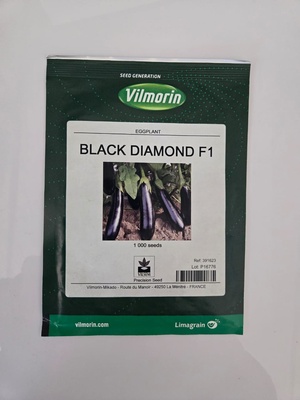EGGPLANT BLACK DIAMOND F1 - 1000 SEEDS